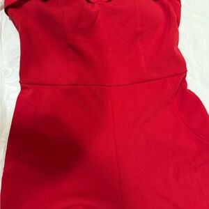Elegant Red Women's Jumpsuit